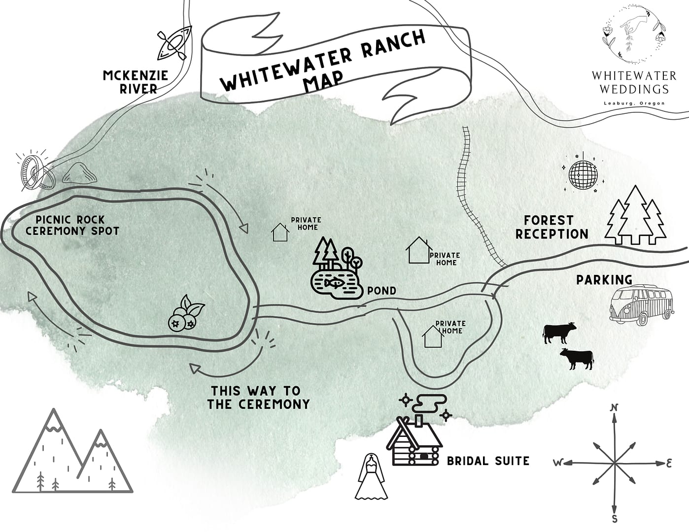 white water map Whitewater Wedding Venue