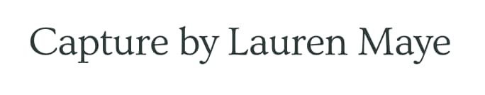 capture by Lauren Maye logo