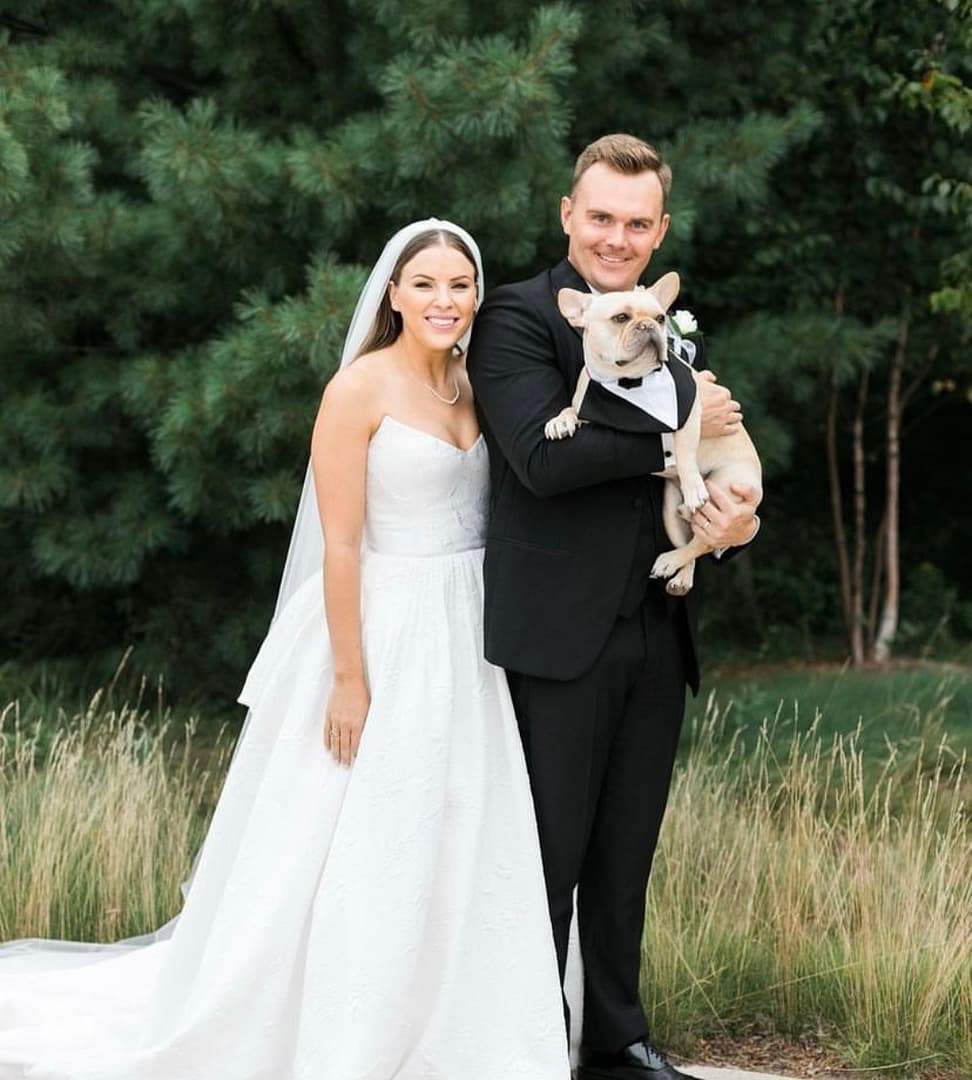 To Wag And To Hold - Pet Services - PNW Weddings - Seattle, Washington - White Dress Trees Frenchie Tuxedo